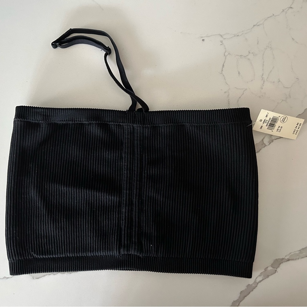 Aerie black string crop top